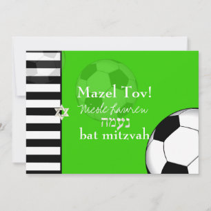 PixDezines soccer bar mitzvah/DIY colour Invitation