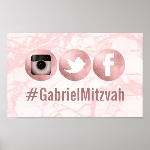 PixDezines Social Media Hashtag, Party Poster