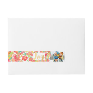 PixDezines sophie's garden/floral watercolor Wraparound Address Label