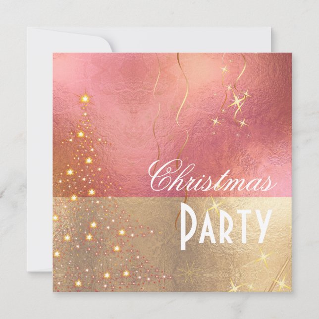 PixDezines Sparkling Christmas Tree Party Invitation (Front)
