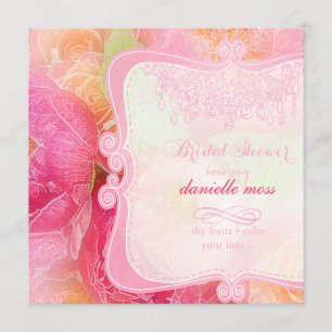 PixDezines spring bouquet+chadelier/bridal shower Invitation