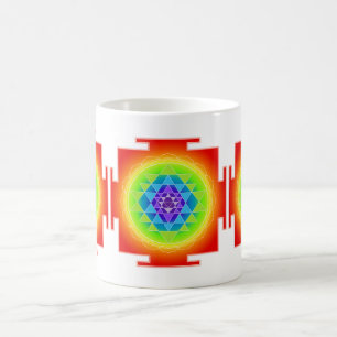 PixDezines Sri Yantra Chakra Clearing/Orange Coffee Mug
