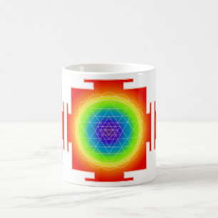 PixDezines Sri Yantra Chakra Clearing/Orange Glow Coffee Mug