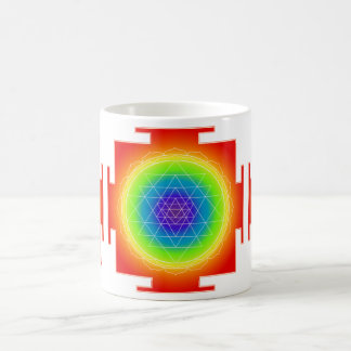 PixDezines Sri Yantra Chakra Clearing/Orange Glow Coffee Mug