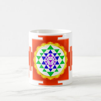 PixDezines Sri Yantra Chakra Clearing/Orange Glow Coffee Mug