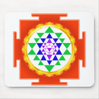 PixDezines Sri Yantra Chakra Clearing/Orange Glow Mouse Mat