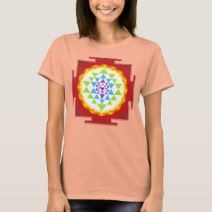 PixDezines Sri Yantra/Red T-Shirt