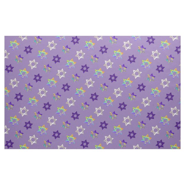 PixDezines Star of David/DIY background Fabric (Fat Quarter)