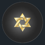 PixDezines star of david/faux gold/DIY background Classic Round Sticker<br><div class="desc">PixDezines classic faux gold star of david envelope sealers/return address labels.    The background can be customised for any special occasion,  i.e.,  birthday open house,  etc.  

 Copyright © 2008-2014 PixDezines.com™ and PixDezines™ on zazzle.com</div>