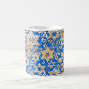 PixDezines Star of David Faux Gold DIY Background Coffee Mug