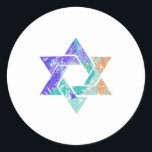 PixDezines star of david/grunge/DIY background Classic Round Sticker<br><div class="desc">PixDezines grunge star of david envelope sealers/return address labels.    The background can be customised for any special occasion,  i.e.,  birthday open house,  etc.  

 Copyright © 2008-2014 PixDezines.com™ and PixDezines™ on zazzle.com</div>