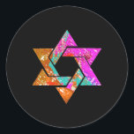 PixDezines star of david/grunge/DIY background Classic Round Sticker<br><div class="desc">PixDezines grunge star of david envelope sealers/return address labels.    The background can be customised for any special occasion,  i.e.,  birthday open house,  etc.  

 Copyright © 2008-2014 PixDezines.com™ and PixDezines™ on zazzle.com</div>