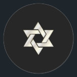 PixDezines star of david/ivory/DIY background Classic Round Sticker<br><div class="desc">PixDezines classic faux ivory star of david envelope sealers/return address labels.    The background can be customised for any special occasion,  i.e.,  birthday open house,  etc.  

 Copyright © 2008-2014 PixDezines.com™ and PixDezines™ on zazzle.com</div>