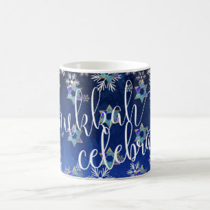PixDezines Star of David Pattern, Hanukkah Coffee Mug