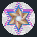 PixDezines star of david/pink/DIY background Classic Round Sticker<br><div class="desc">PixDezines gradient pink star of david envelope sealers/return address labels.    The background can be customised for any special occasion,  i.e.,  birthday open house,  etc.  

 Copyright © 2008-2014 PixDezines.com™ and PixDezines™ on zazzle.com</div>