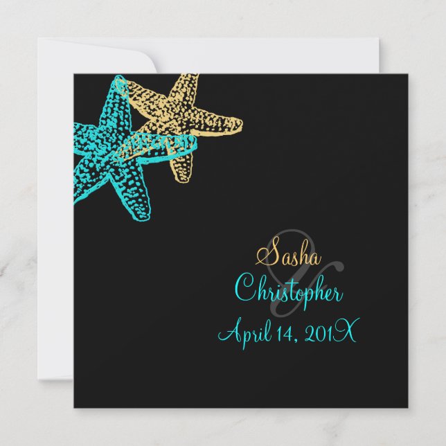 PixDezines Starfish/Beach Invitations/DIY colour! Invitation (Front)