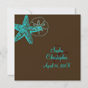 PixDezines Starfish/Beach Wedding/DIY colour! Invitation