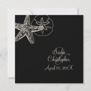 PixDezines Starfish/Beach Wedding Invitations