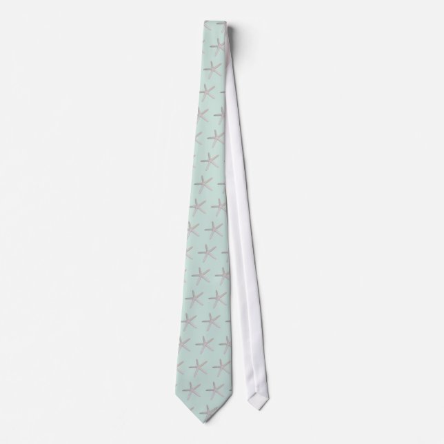 PixDezines Starfish on Seafoam Tie (Front)