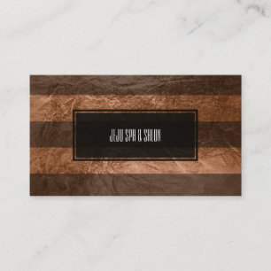 PixDezines stripes/black/faux copper foil Business Card