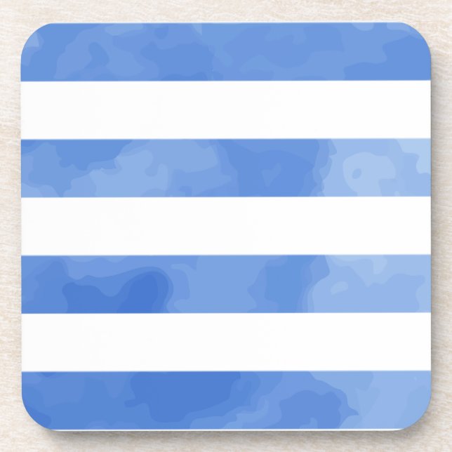 PixDezines stripes/digital watercolor Coaster (Front)