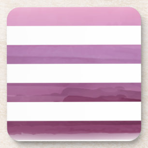 PixDezines stripes/digital watercolor Coaster