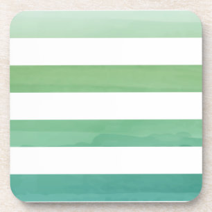 PixDezines stripes/digital watercolor Coaster