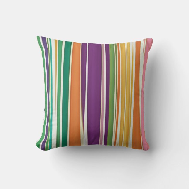 PixDezines stripes/DIY colour Cushion (Front)