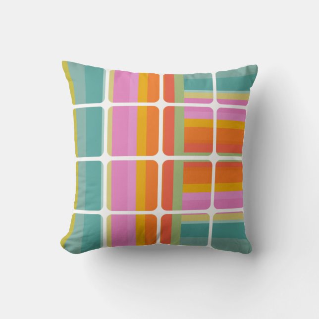 PixDezines stripes/DIY colour Cushion (Front)