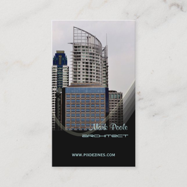 PixDezines Stylish Architects Business Card (Front)