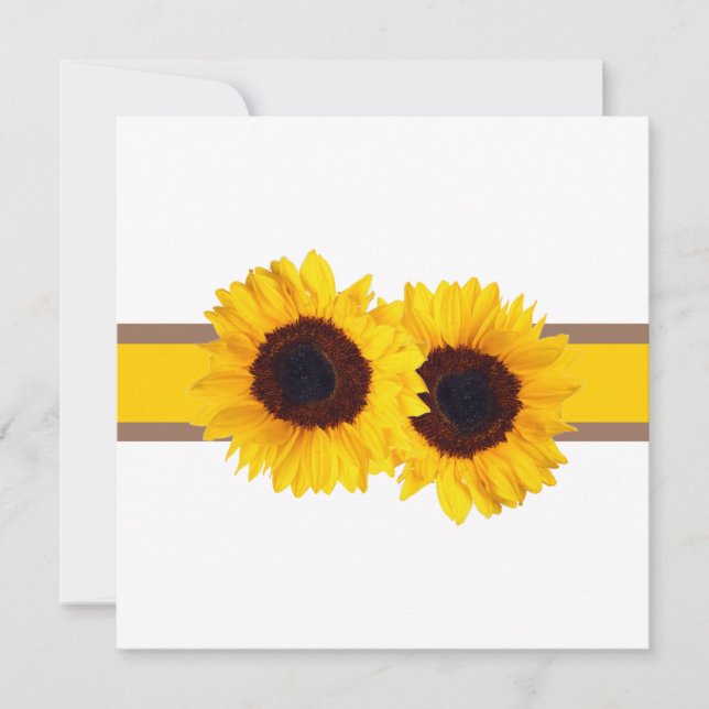 PixDezines sunflower/diy background+event! Invitation (Front)