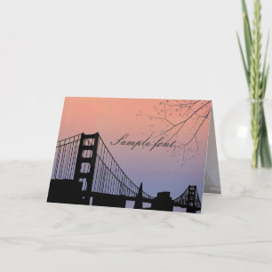 PixDezines sunset at golden gate/wedding thank you