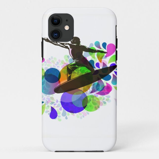 PixDezines Surfer Grunge Case-Mate iPhone Case (Back)