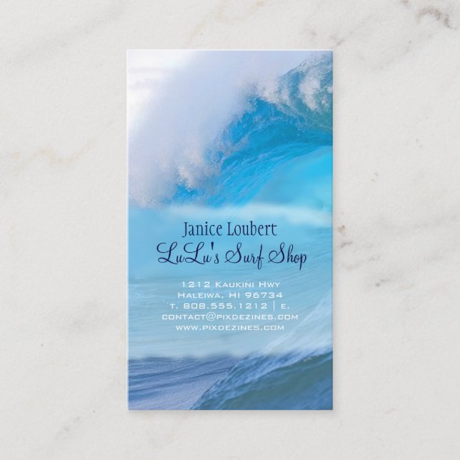 PixDezines Surf's Up Business Card (Front)