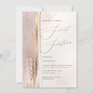 PixDezines Sweet 16 H2 Blush Pink Washed  Invitation
