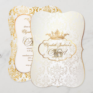 PixDezines Sweet 16/princess/rossi damask Invitation