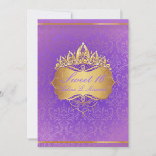 PixDezines Sweet 16/Vintage Rossi Damask Invitation