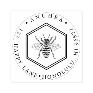 PixDezines SWEET HONEYCOMB   QUEEN BEE PINK INK Rubber Stamp