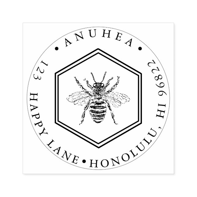 PixDezines SWEET HONEYCOMB | QUEEN BEE PINK INK Rubber Stamp (Imprint)