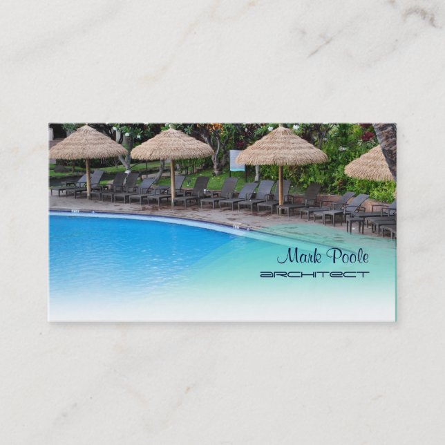 PixDezines swimming pool/diy template Business Card (Front)