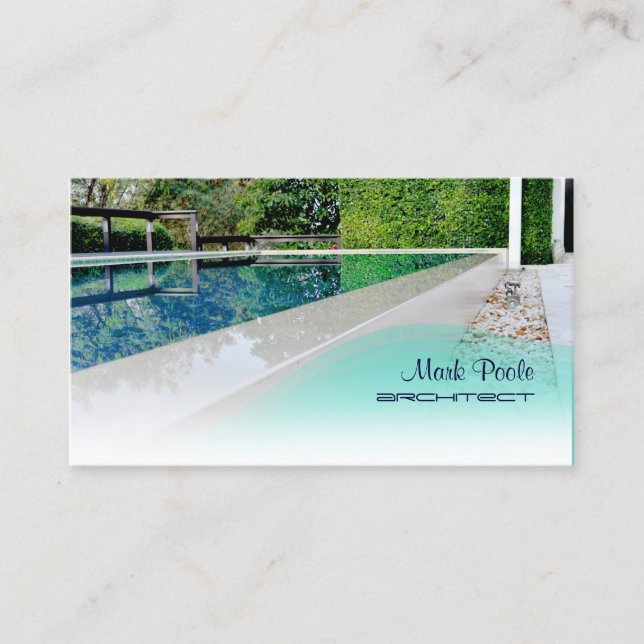 PixDezines swimming pool/diy template Business Card (Front)