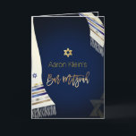 PixDezines tallit/photo bar mitzvah/DIY color Invitation<br><div class="desc">✡ PixDezines tallit in dark blue (diy background color) photo bar mitzvah on folded greeting card with faux gold Star of David. Photo and frame can also be deleted. To view more of our mitzvah collections, copy paste this URL: www.zazzle.com/pixdezines mitzvah?rf=238007904023613149 ✡ Copyright © 2008-2016 PixDezines.com™ and PixDezines™ on Zazzle.com....</div>