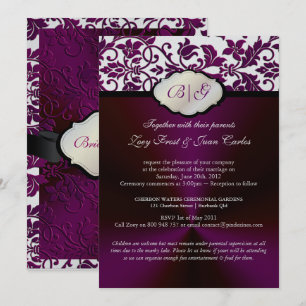 PixDezines Tanza Damask/DIY background colour Invitation