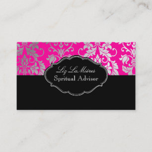 PixDezines Tanza Damask/DIY background/pink Business Card