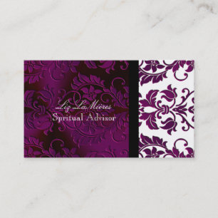 PixDezines Tanza Damask/DIY background/plum Business Card