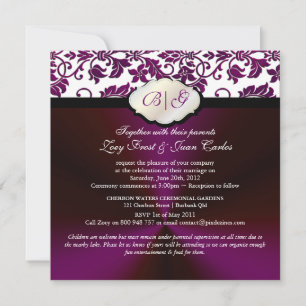PixDezines Tanza Damask/DIY colour/white Invitation