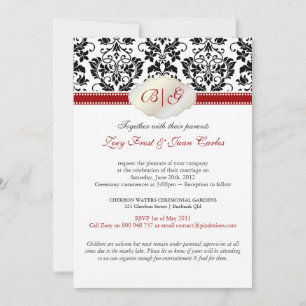 PixDezines Tanza Damask/DIY colours!!! Invitation