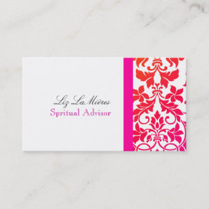 PixDezines Tanza Damask/DIY colours!!!/oj+pink Business Card