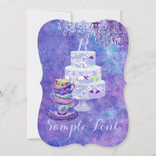 PixDezines tea party/bridal/watercolor Invitation
