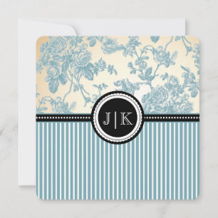 PixDezines teal blue/toile/roses